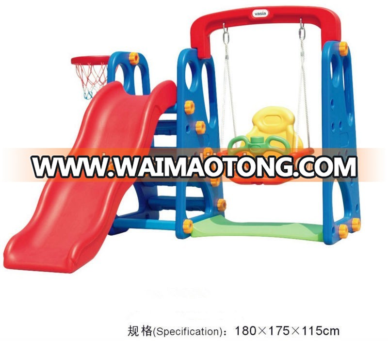 Hot Sell Kids Plastic Slide & Swing Play Sets for Home