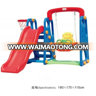 Hot Sell Kids Plastic Slide & Swing Play Sets for Home